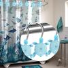 12Pcs Rust Proof Rolling Shower Curtain Rings Decorative Curtain Hooks  For Shower Curtain Rods