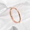 Chic Stainless Steel Bamboo Bangle for Women Openable Cuff Ring Bracelet Wristband Metal Jewelry Accessories Gift for Her