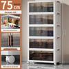 Movable Bedroom & Living Room Storage Cabinet: Folding Wardrobe & Plastic Organizer Shelving Unit