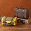 Vintage Distressed Wooden Travel Trunk  Durable Antique-Style Storage Chest for Luggage Home Decor & Retro Interiors