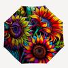 1pc Colorful Sunflower Mandala Design Umbrella with Plastic Handle,Vibrant Cartoon Pattern,Multi-functional UmbrellaPT159