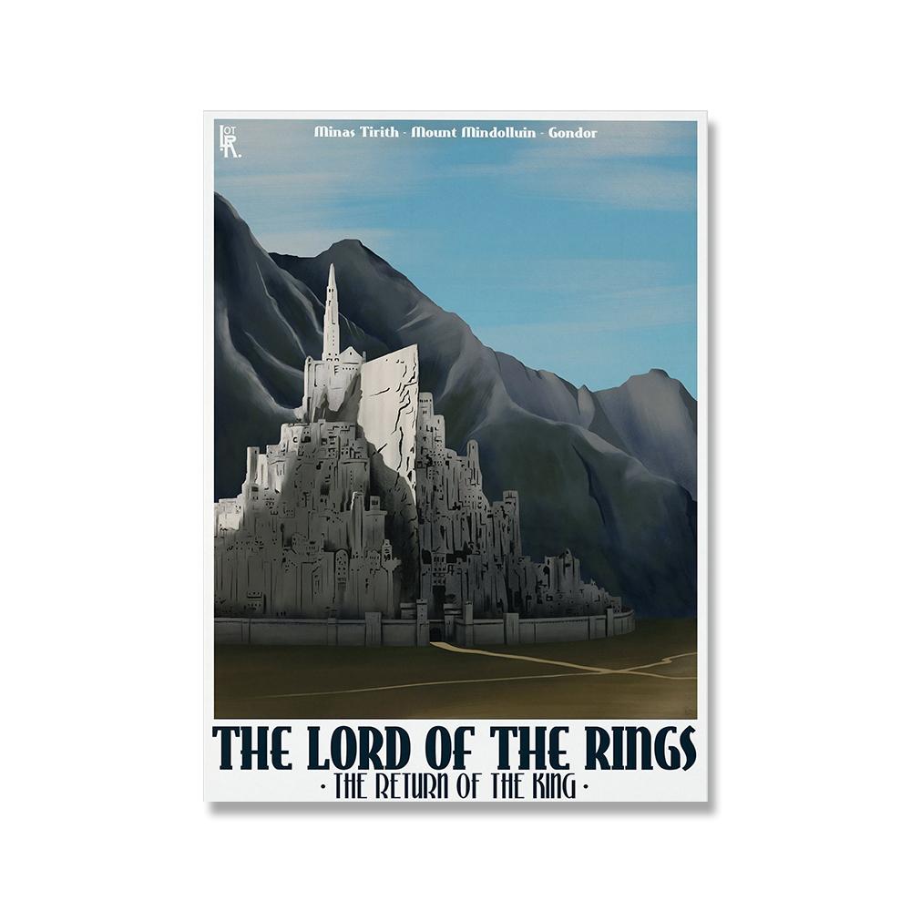 Толкин, путешествия, настенная живопись на холсте, пейзаж Средиземья, Властелин колец, постер, винтажные принты из фильмов, фотографии для гостиной, домашний декор