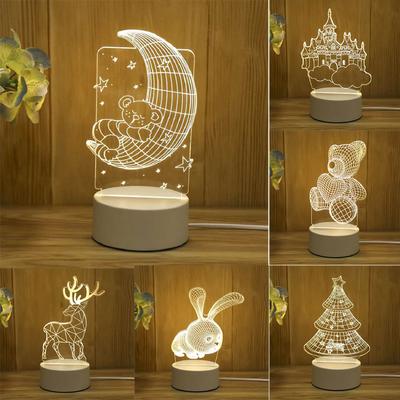 3D светодиодный ночник, интеллектуальное освещение для мебели, комнатный дисплей, детский праздничный подарок