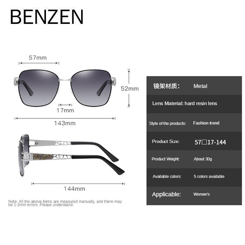 Женские солнцезащитные очки BENZEN, роскошные женские солнцезащитные очки с градиентными линзами, UV400, защитный оттенок 6757