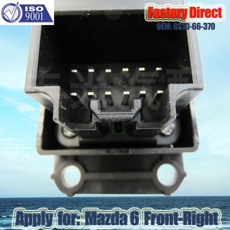 Factory Direct Master Auto Power Window Control Switch apply for Mazda Front-Right Passenger Side Switch GS1D-66-370