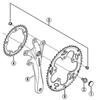 Болт крепления шестерни Shimano x Гайка Y1LN98030 Запчасти (М8 8,5) & (5 каждый)