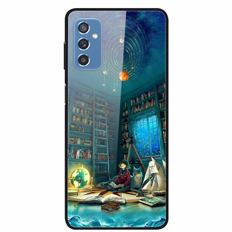 Для Samsung M52 5G Чехлы M23 5G M51 M02s Закаленное Стекло Жесткая Задняя Крышка Для Samsung Galaxy M23 5G Чехол для Телефона Fundas Capa M 52 5G