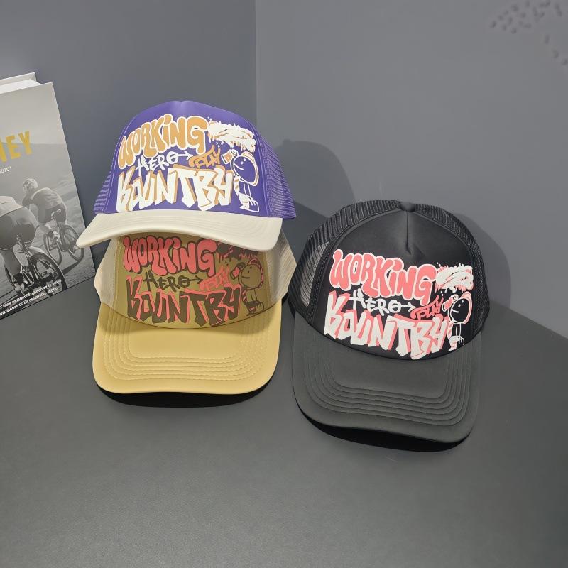 Men's Hat European and American Couple Cap Breathable Shade Mesh Cap Truck Driver Truck Cap Baseball Cap