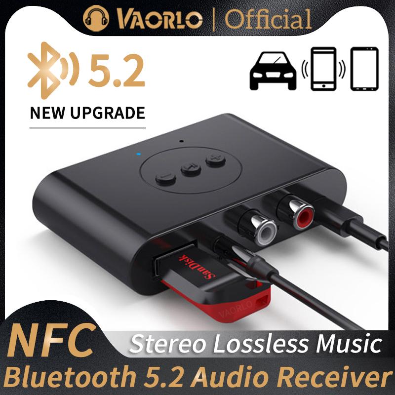 Bluetooth 5.2 Audio Receiver NFC U Disk RCA 3.5mm AUX USB Stereo Music Wireless Adapter With Mic For Car Kit Speaker Amplifier