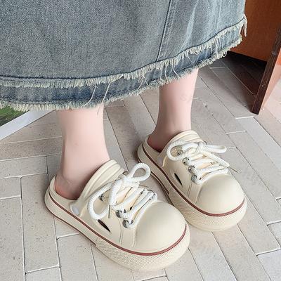 Женские тапочки Платформа Модные шлепанцы на шнуровке Мягкие EVA Летняя женская обувь Толстая подошва Девочки Домашние Уличные Слайды Шлепанцы Сандалии