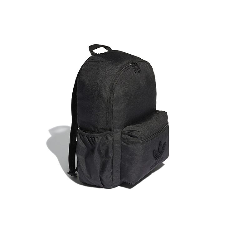 Adidas Originals Three Stripes Sport Simple Retro College Style Large Capacity Polyester Backpack Unisex Backpack Black FM0724