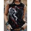 3D Death And Angel Print Women's Tank Top Street Fashion Women's Sleeveless T-shirt Summer Everyday Casual Women's Tank Top