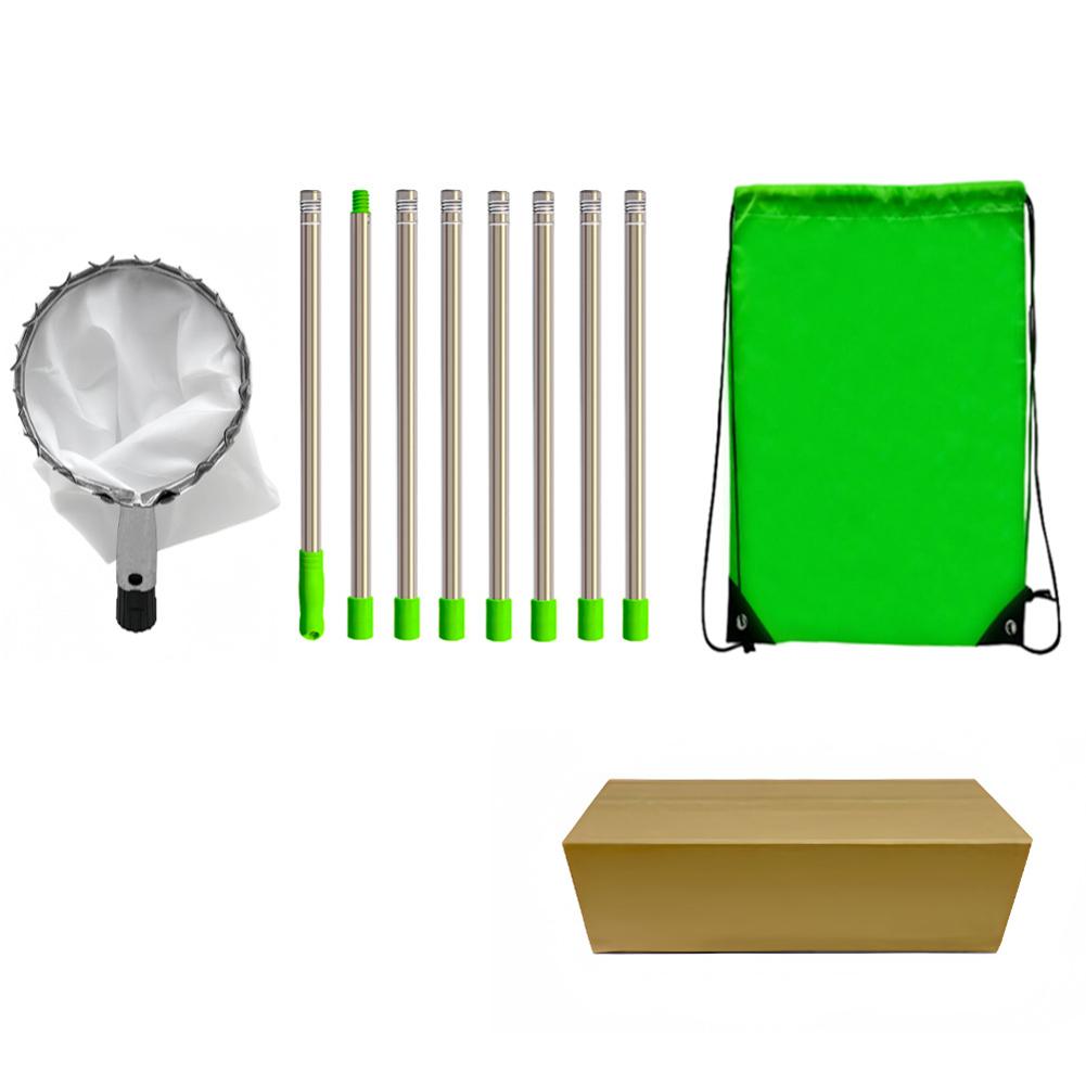 Шест для сбора фруктов с сумкой для хранения Нержавеющая сталь Шест для сбора яблок Ловушка для фруктов Сборщик деревьев Сборщик деревьев Фермерские садовые принадлежности