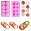 8 Holes Rose Flower Pudding Silicone Molds DIY Heart Mousse Cake Making Tray Love Shape Candle Soap Moulds Daisy Chocolate Gifts