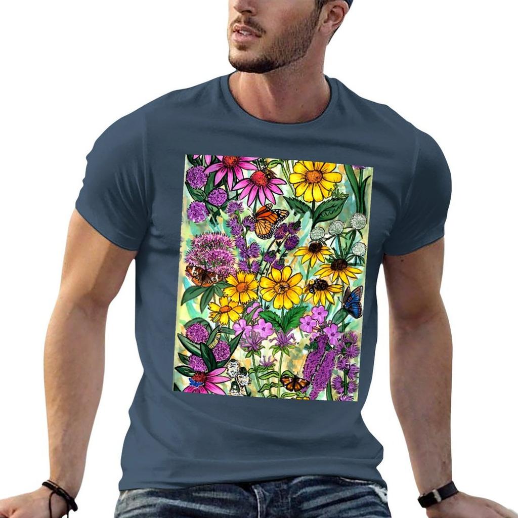Футболка Midwest Bugs and Blooms базовая футболка футболка для мужчины Футболка