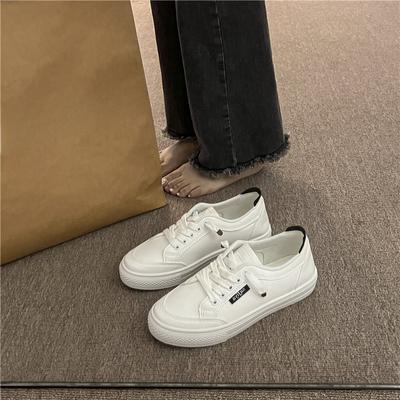 Маленькие белые туфли, детская весенняя новинка, универсальные туфли с плоской подошвой, для занятий спортом и отдыха, для студентов