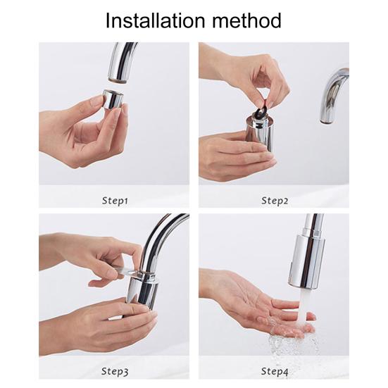 Портативный сенсорный кран с длительным сроком службы батареи ABS автоматический серый инфракрасный сенсорный водосберегающий кран для кухни