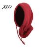 Cold Protection Gear for Skiing Winter Balaclava Hat Men And Women, Windproof Adjustable Drawstring Warm Hood Knitted Hooded Neckerchief, Thermal Cap