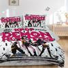 KPOP ОХОТНИКИ НА ДЕМОНОВ: Сиа и против. Постельное белье Huntrix Пододеяльник Подарок для спальни, Включает 1 пододеяльник и 2 наволочки, Без наполнителяB666