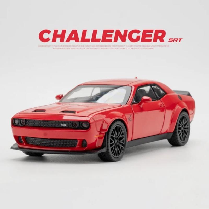 Модель маслкара Dodge Challenger Hellcat Redeye из сплава в масштабе 1/32, со звуком и светом, детская игрушка, коллекционные предметы, подарок на день рождения