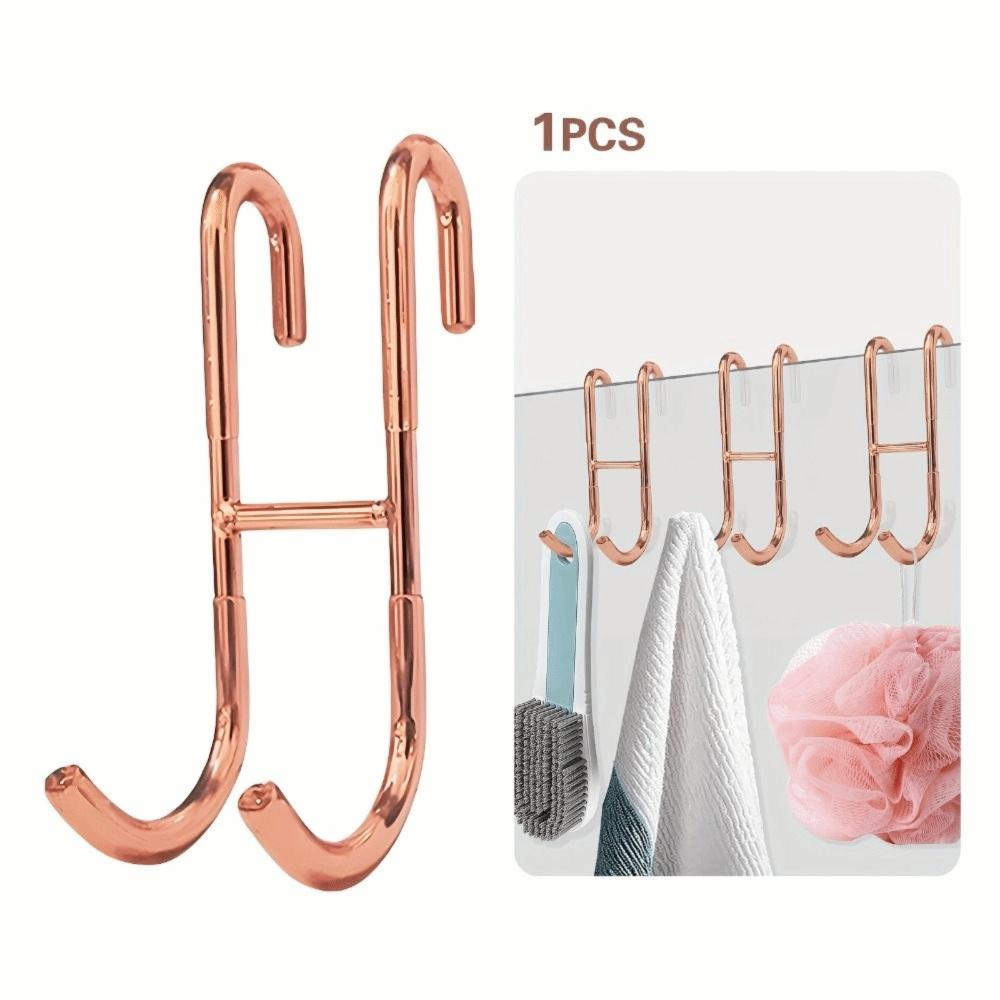 No-Drill Bathroom Hanger Heavy Duty Hanging Towel Rack Portable Door Towel Organizer Shower Door