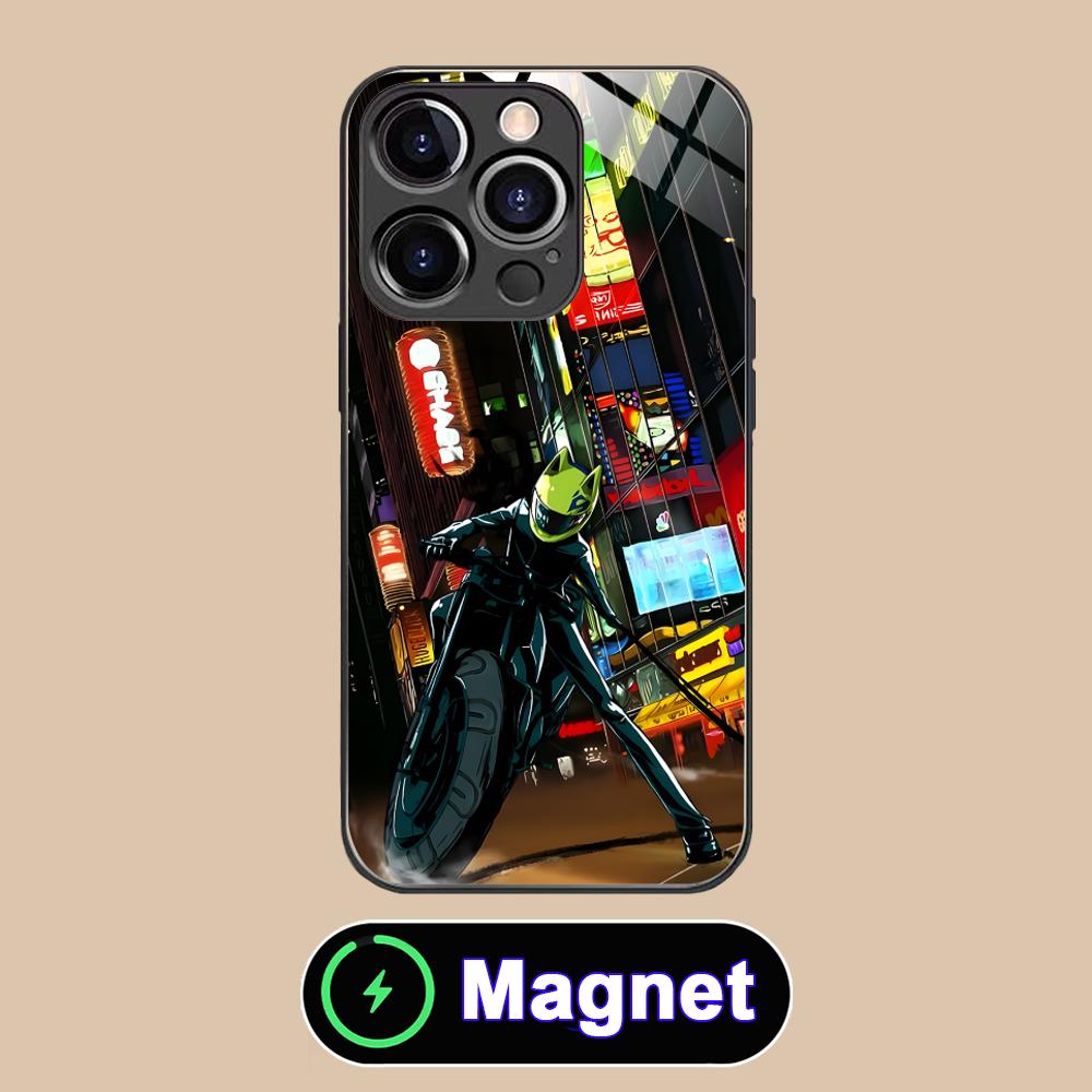 Anime Durarara Phone Case for iPhone 17 16 15 14 13 12 11 Air Pro Max Plus Mini Glass MagSafe Cover