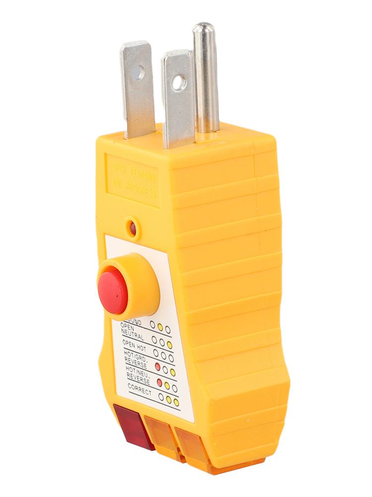 Electrical Fault Detector AC Receptacle Tester Safety Checking 38*32.14*83mm Compact Design Enhanced Electrical Safety