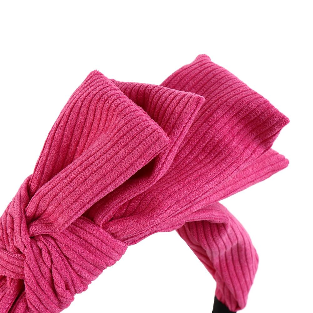 Wide Bowtie Hair Hoop Corduroy Wash Face Hairband Fashion Bowtie Headband Makeup