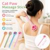 Plush Fabric Massage Pat Cat Paw Shape Latex Massage Stick Cat Paw Massage Stick  Body Relaxation