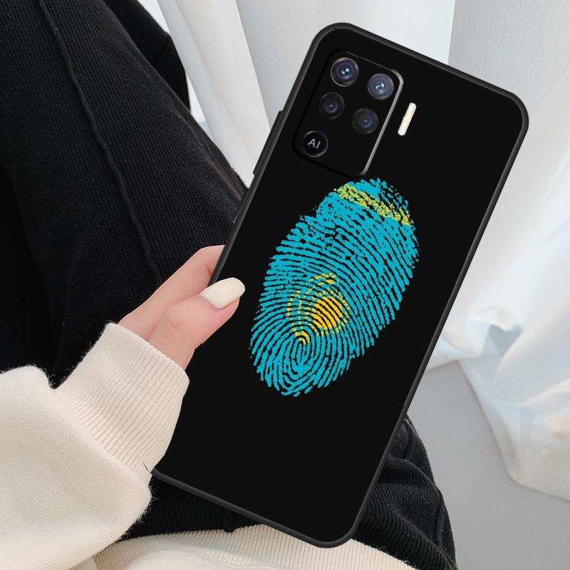Чехол-флаг Казахстана для Oppo A96 A76 A16 A60 A98 A58 A78 A18 A38 A80 A40 A77 A57 A17 A74 A54 A94 A15 A5 Pro