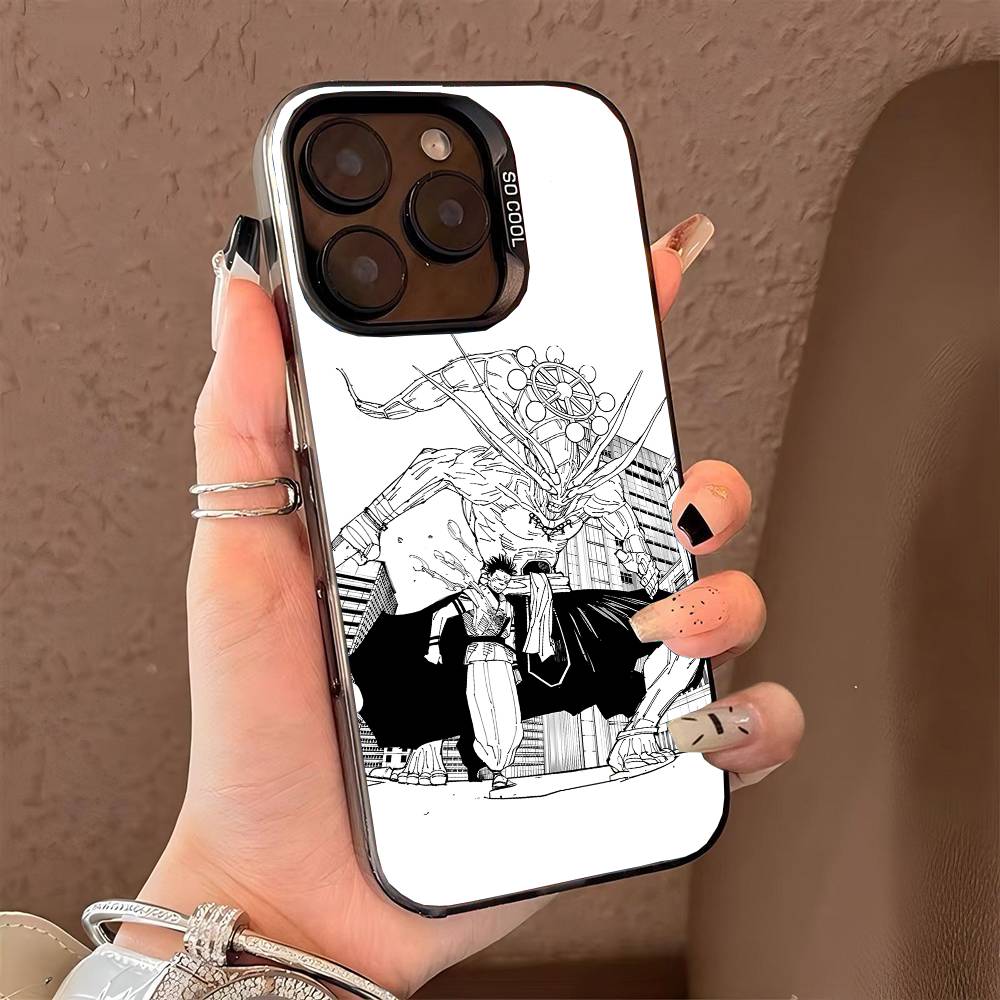 Чехол для телефона J-jujutsu kaisen для iPhone 17 17Air 16 15 14 13 12 11 Pro Max Plus Цветной Серебристый