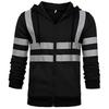 UK Mens Visibility Hooded Sweatshirt Jumper Tops Railway Work Jacket Outwear New