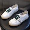 Spring 2025 New Little White Shoes Women's Casual Flat-bottomed Running Sports Single Shoes Women's Shallow Mouth Versatile Leather Women's Shoes Tide