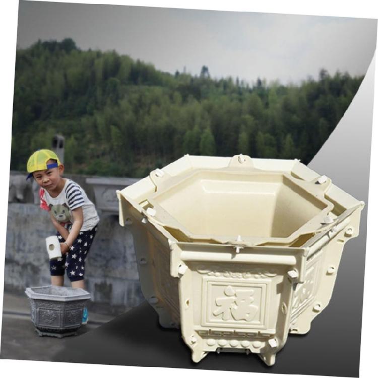 Tall Planter Mold DIY Hexagonal Flower Pot Mold Flower Container Mold for Plant