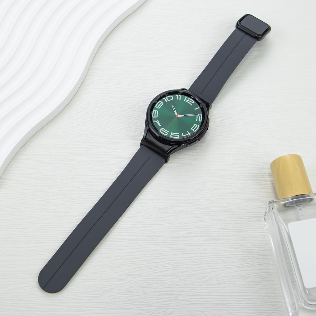 Магнитный силиконовый ремешок Quick Fit для Samsung Galaxy Watch 6 Classic 47мм 43мм 6/5/4 40мм 44мм 5 Pro 45мм 4 Classic 46мм 42мм