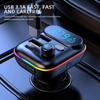 Автомобильная быстрая зарядка Bluetooth 5.0 FM-трансмиттер PD двойной плеер музыкальный Type-C красочная подсветка MP3-плеер автомобильное зарядное устройство поддержка TF-карты