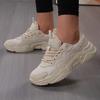 Толстые кроссовки, женские модные белые кроссовки для девочек, дышащая удобная легкая сетчатая обувь на платформе со шнуровкой, уличная обувь 9220