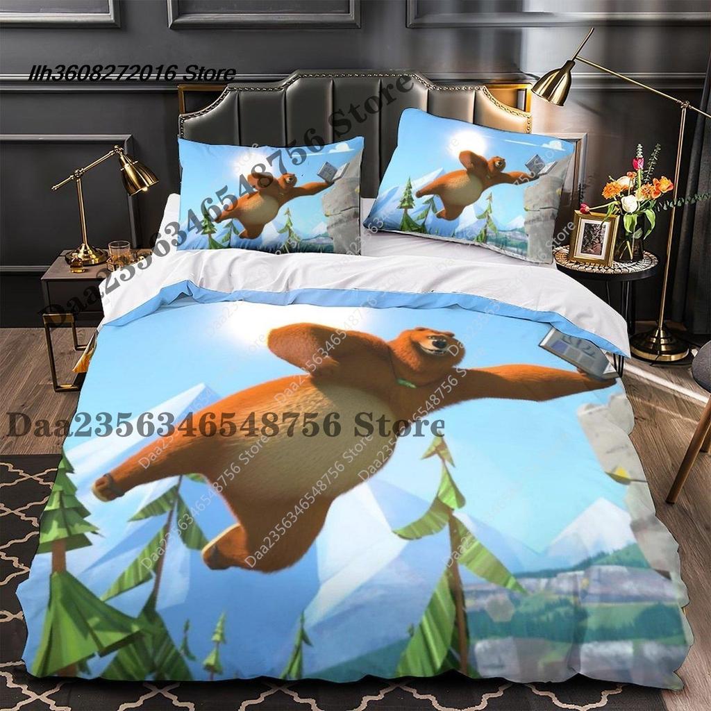 New Grizzy And The Lemmings Bedding Set Single Twin Full Three-Piece Suit Bed Set Aldult Kid Bedroom Duvetcover Sets 3D Ani