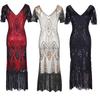 Elegant Womens Sequins Beaded Sleeveless Cocktail Dress For Timeless Evening Glamour
