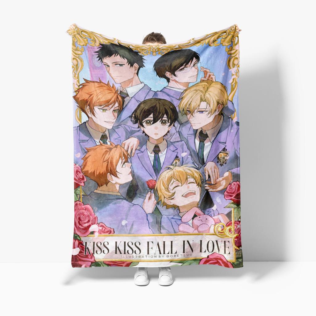 Classic Anime Printed Blanket Ouran High School Host Clubs Suitable For Bed Bedroom Sofa Picnic Outdoor BlanketFor Gifts