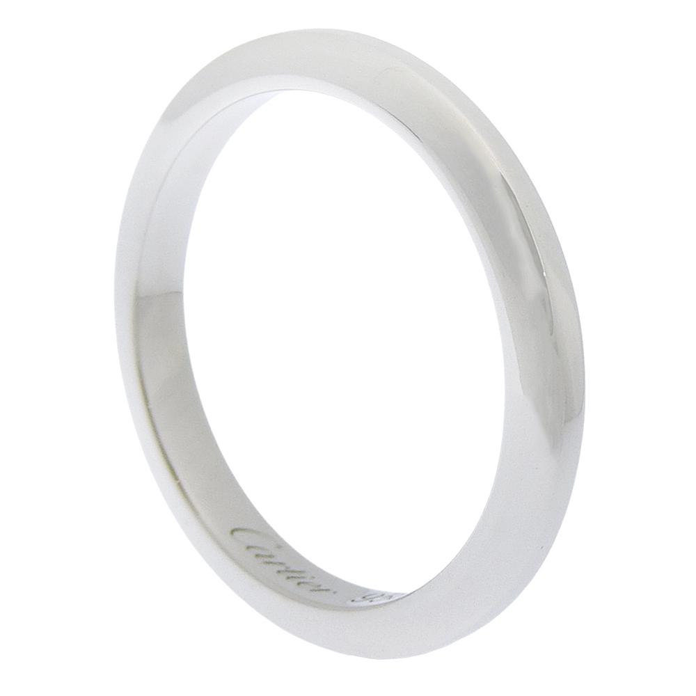 CARTIER Wedding ring Ring Pt950Platinum #4.5(US Size) 3.7g Women Used