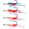 Luminous Shrimp Fake Baits Soft Simulation Prawn Lure Fishy Smell Artificial Trout Bait Single Hook Sea Fishing Tackle