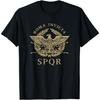 AspeAr Забавная футболка SPQR с орлом, с эффектом потертости