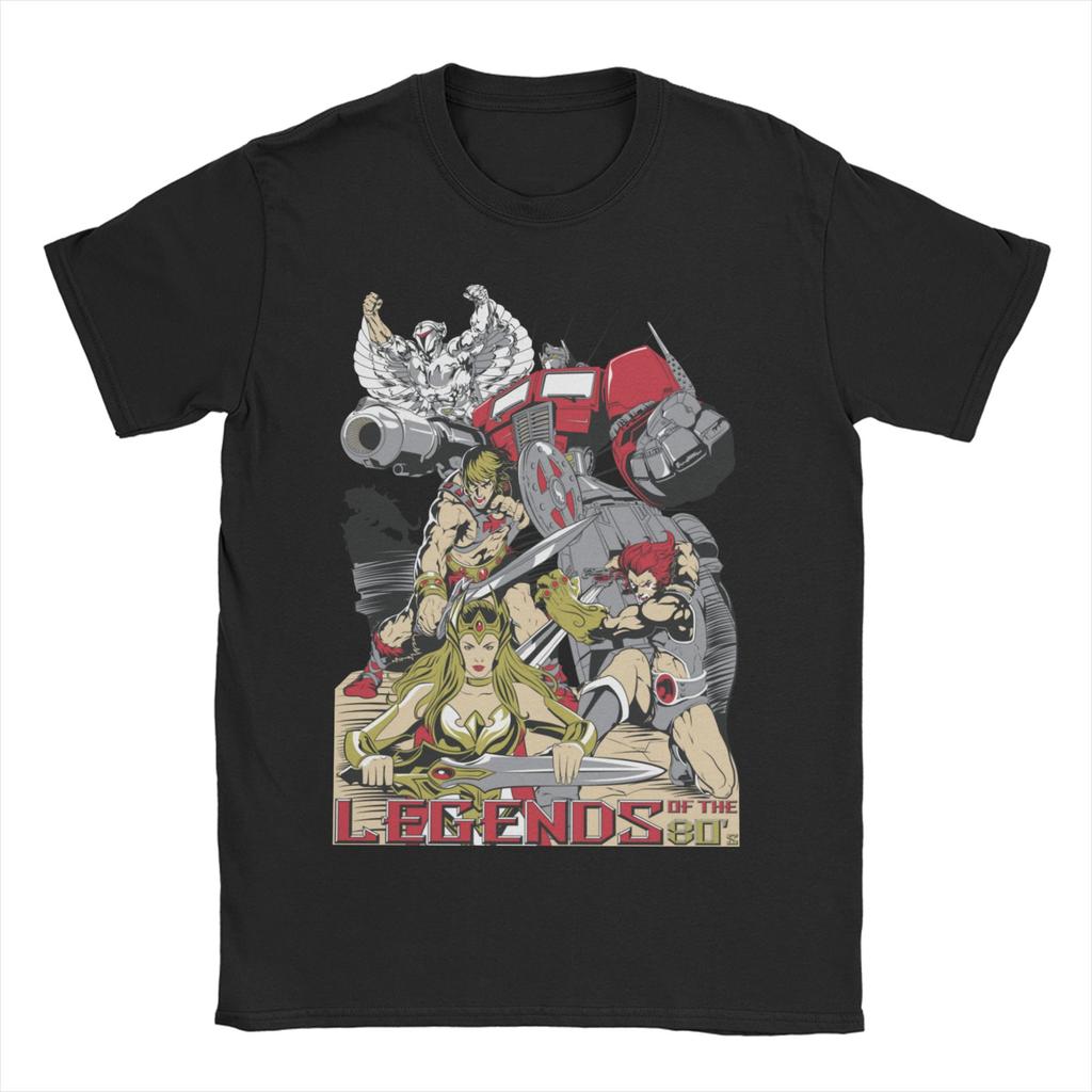 Logo Cartoon 80s Anime Lion Cool Men T Shirts Thundercats Funny Tees Short Sleeve Crew Neck TShirts Cotton 4XL 5XL Clothes