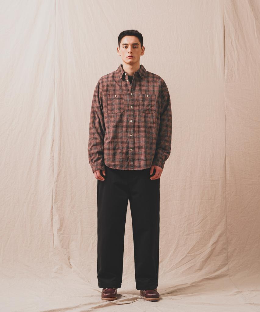 PERSTEP Downtown Check Shirt Burgundy Juls4681