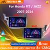 2 din Android 14 автомобильное радио для HONDA FIT JAZZ 2007-2013 мультимедийный видеоплеер Carplay разделенный экран GPS навигация головное устройство 4G