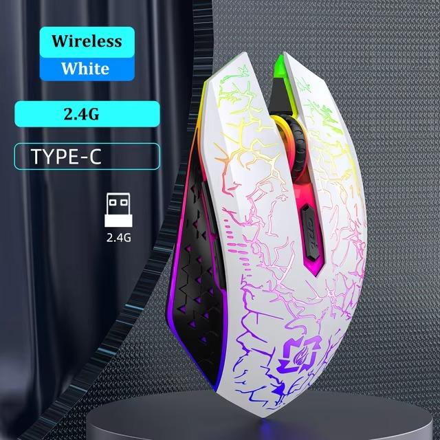 2.4G беспроводная Bluetooth-мышь игровая мышь бесшумная мышь перезаряжаемая мышь RGB 1600 DPI мыши для компьютера ноутбука планшета ПК Macbook