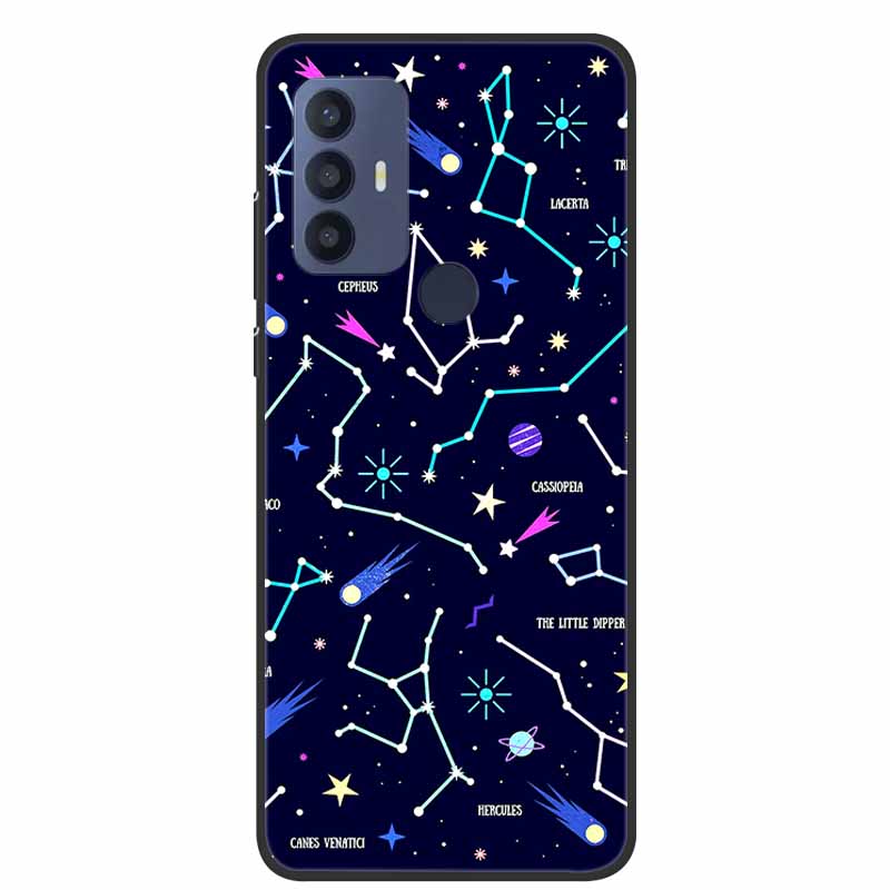 Для чехла TCL 30 SE Мягкий силикон Мраморный ТПУ Черная крышка для телефона TCL 305 306 30SE 6.52'' Задние чехлы для TCL30SE 6165H Coque новый