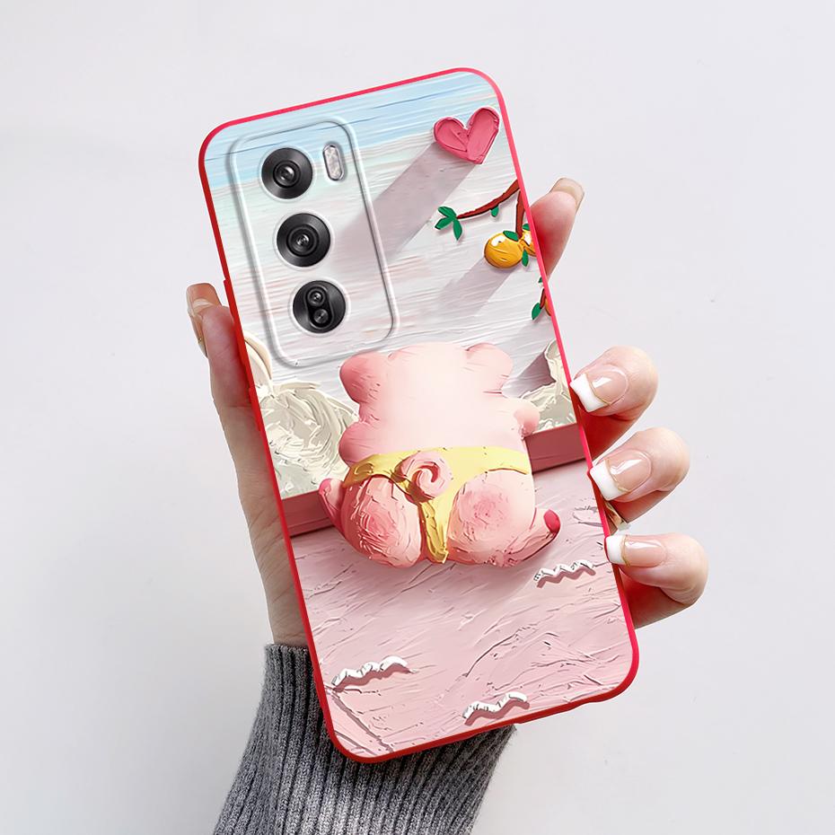 Чехол для Oppo Reno12 Pro 5G CPH2629 Милый Кролик Панда Мягкий Силиконовый Защитный Чехол на Заднюю Панель Для Телефона OPPO Reno 12 Pro 5G 2024
