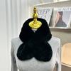 Real Rex Rabbit Hair Scarf Korean Version of Simple Fur Woven Wool Scarf Double-sided Plush Warm and Thickened Fur Collar Children